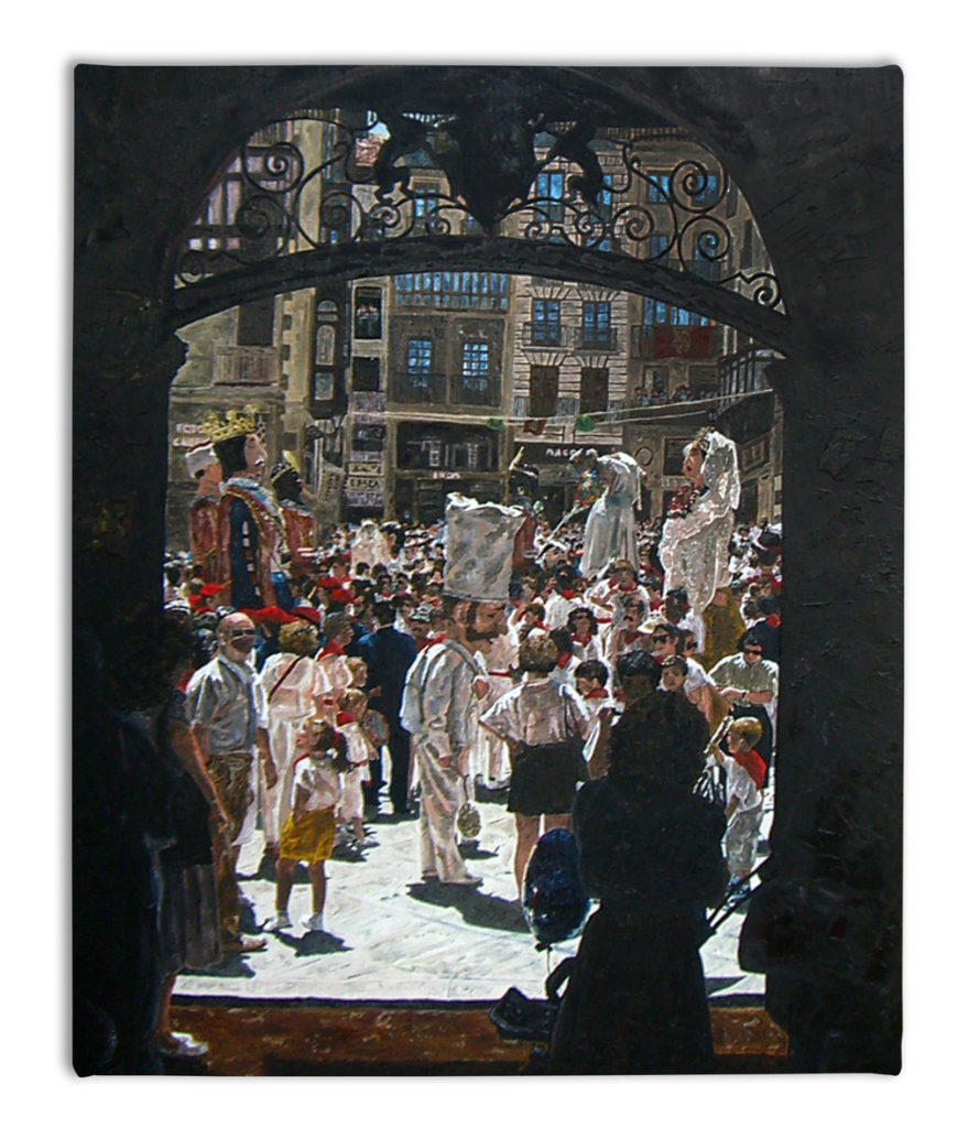 Ayuntamiento de Pamplona. San Fermín  |  65 cm x 92 cm  |  Óleo sobre lienzo  |  Colección privada